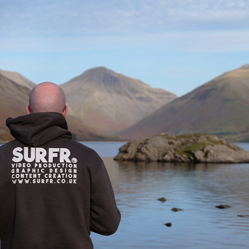 Corporate video production team filming branded content for a UK business campaign.