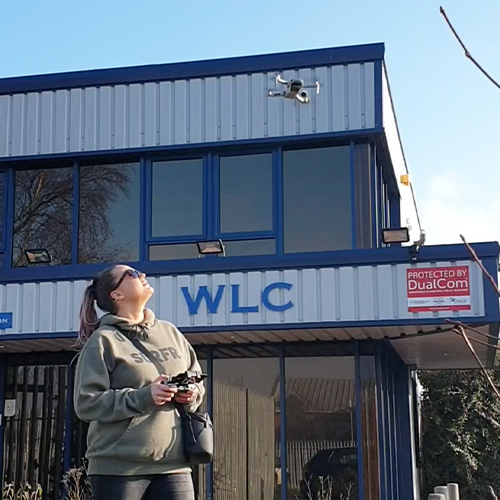 Behind-the-scenes video production and drone flight filming luxury products and auction processes at WLC Online Auctions