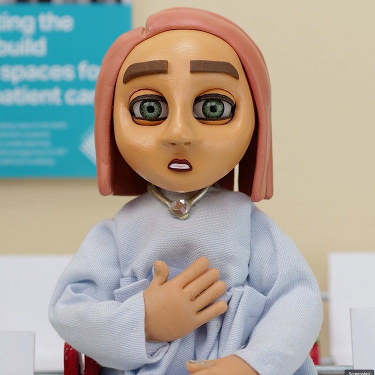 A puppet made by Surfr Media as part of the stop motion video for CHP and AccessAble.