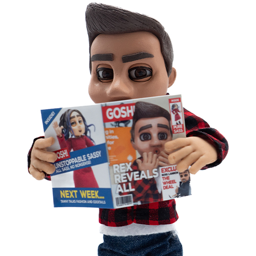 Ed Rex, part of a diverse collection of stop motion puppet characters created for accessibility awareness campaign.