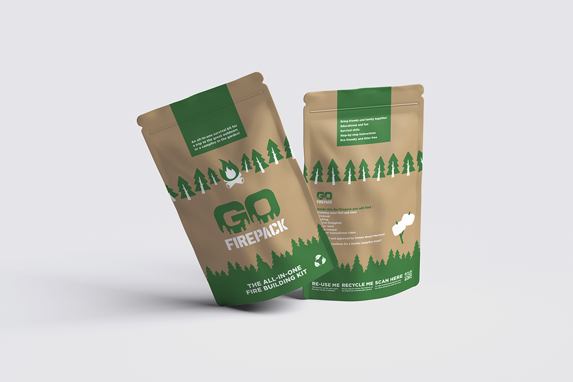 Go Firepack packaging design by Surfr Media.