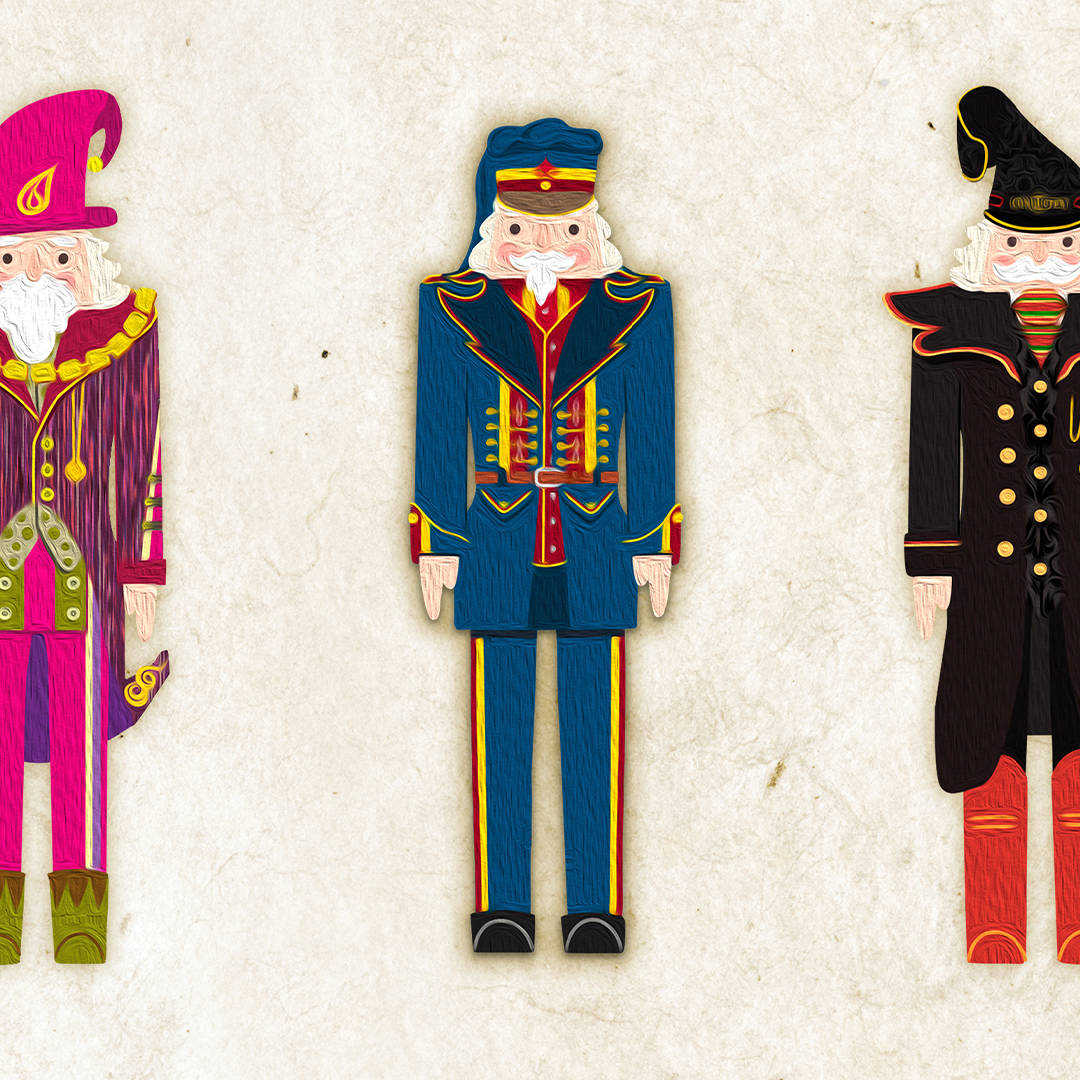 A selection of characters designed for a Christmas event in Liverpool by Surfr Media.