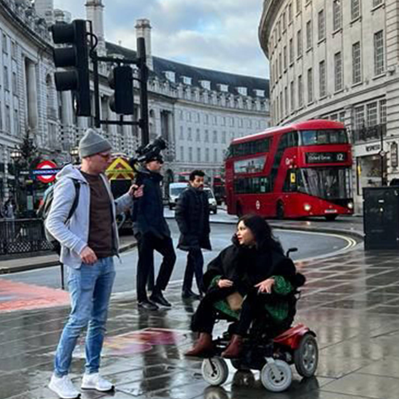 Surfr Media working on Regent Street in London with Tanvi Vyas.