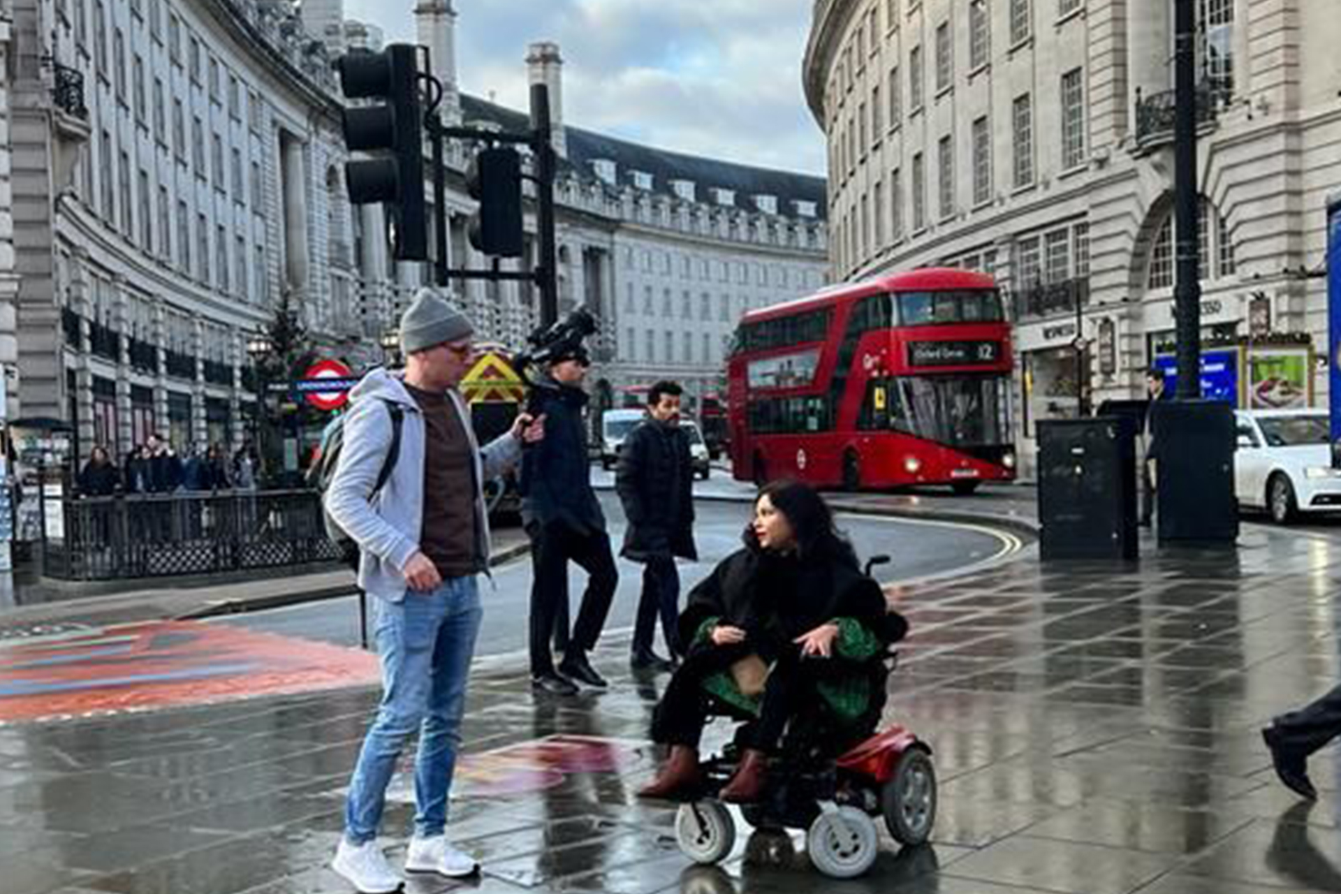 Surfr Media working on Regent Street in London with Tanvi Vyas.