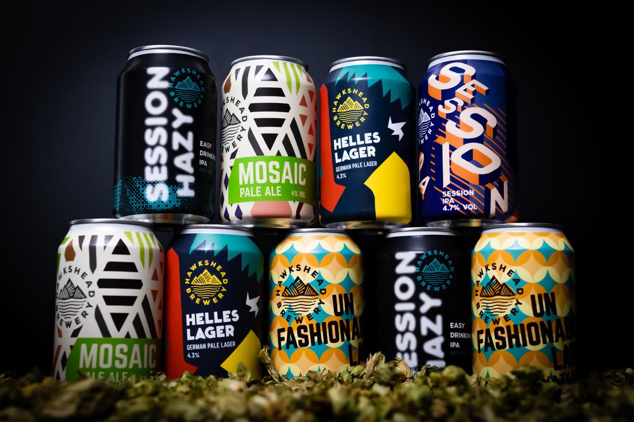 Lager and IPA cans photography produced for Halewood Artisanal Spirits social media content.