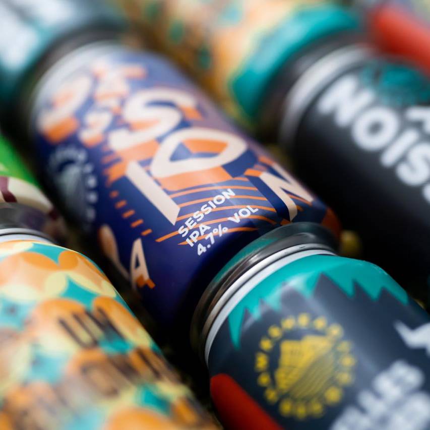 Range of Halewood Artisanal Spirits beer and ale products photographed for marketing use.