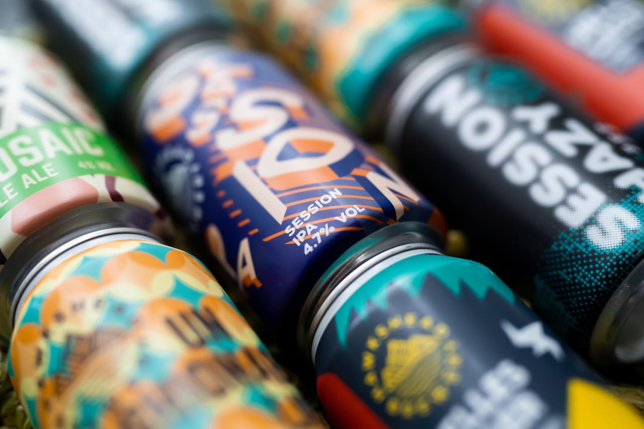 Range of Halewood Artisanal Spirits beer and ale products photographed for marketing use.