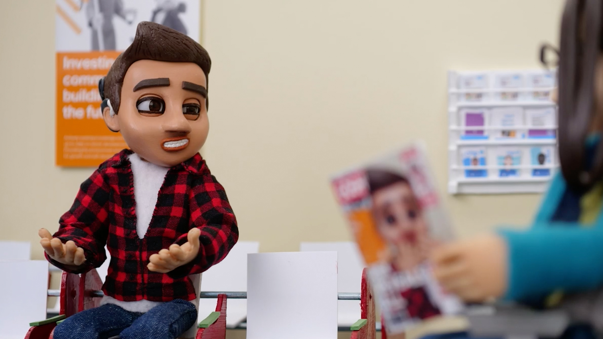 A scene from the inclusive stop motion series produced by Surfr Media