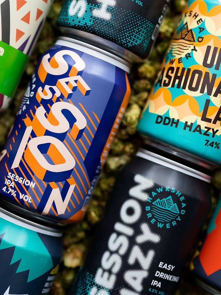 Range of Halewood Artisanal Spirits beer and ale products photographed for marketing use.