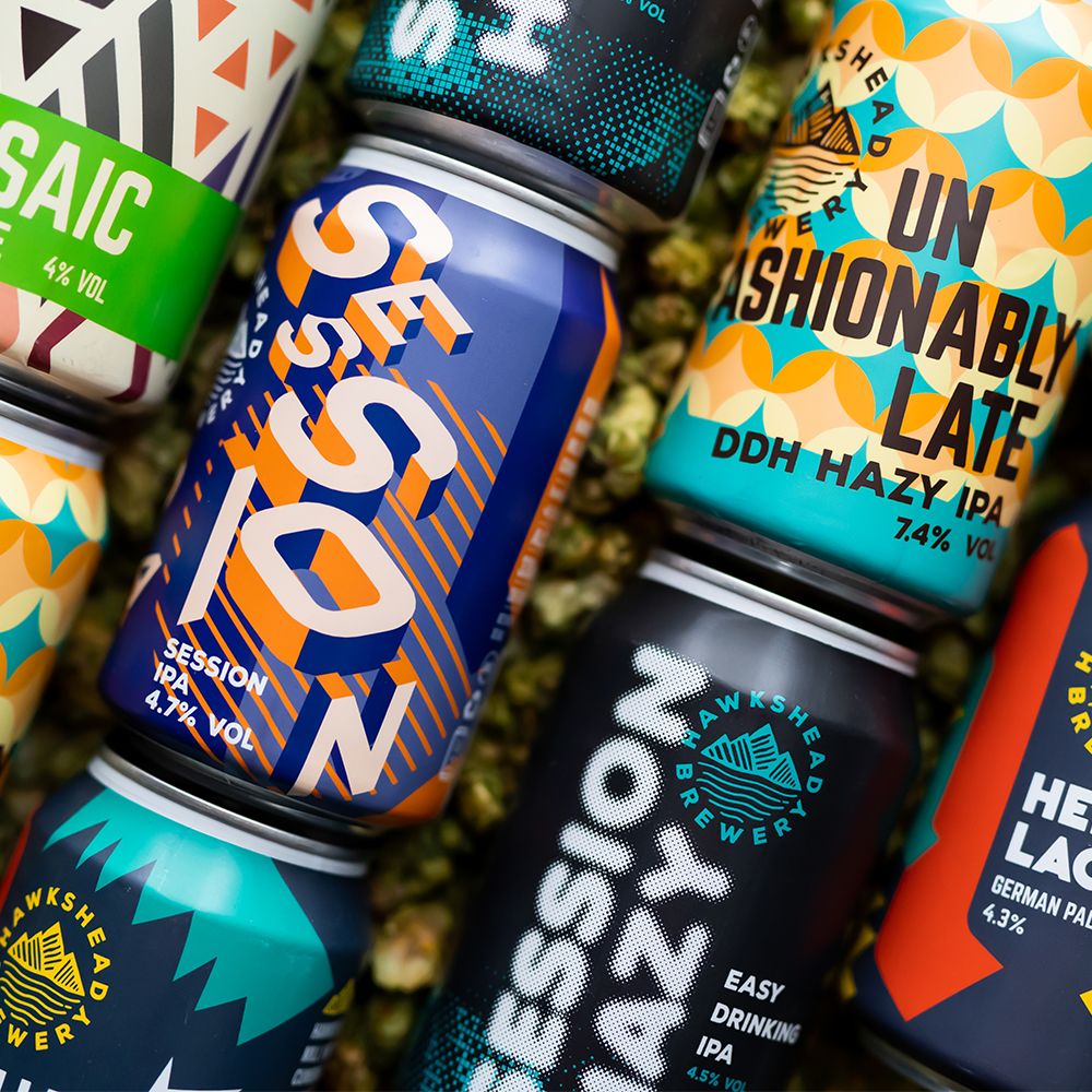 Range of Halewood Artisanal Spirits beer and ale products photographed for marketing use.