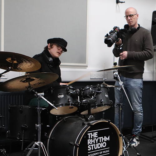 The Surfr and AccessAble teams on a video shoot in Peterborough.