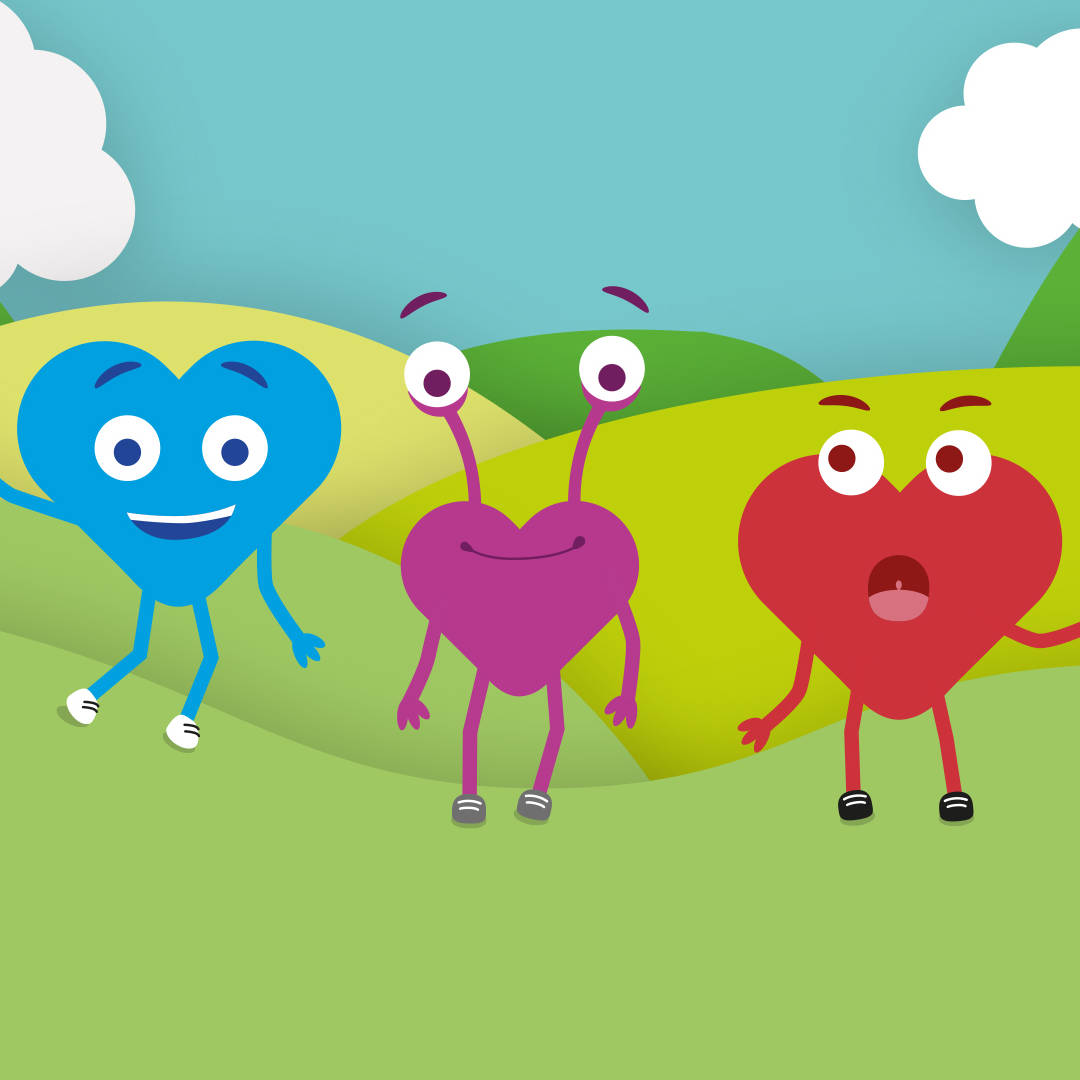 A group of characters designed for a series of videos for the Medicash App