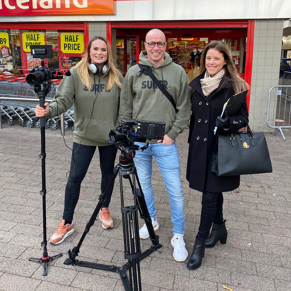 Surfr Media working at the Kirkby Town Centre in 2020 with GModels