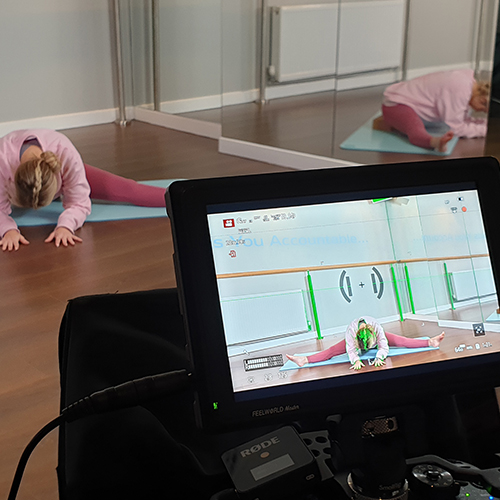 The Surfr Team filming a series of videos for a Video on Demand App in a Yoga Studio in Cheshire