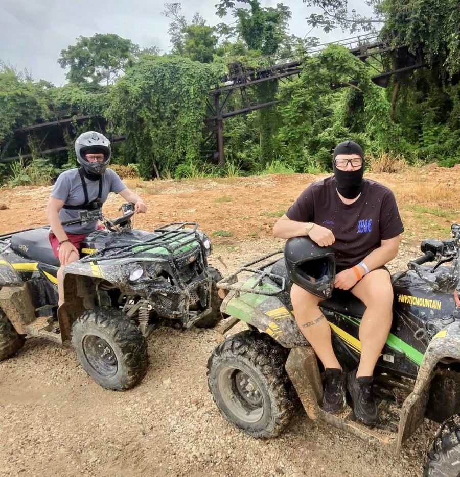 Southport content creation company shooting video content on quad bikes in Jamaica.